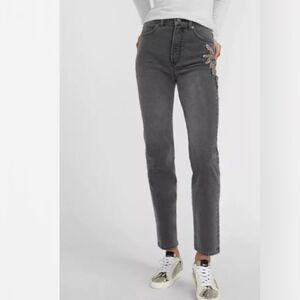 Express Gray High Rise Women Jeans